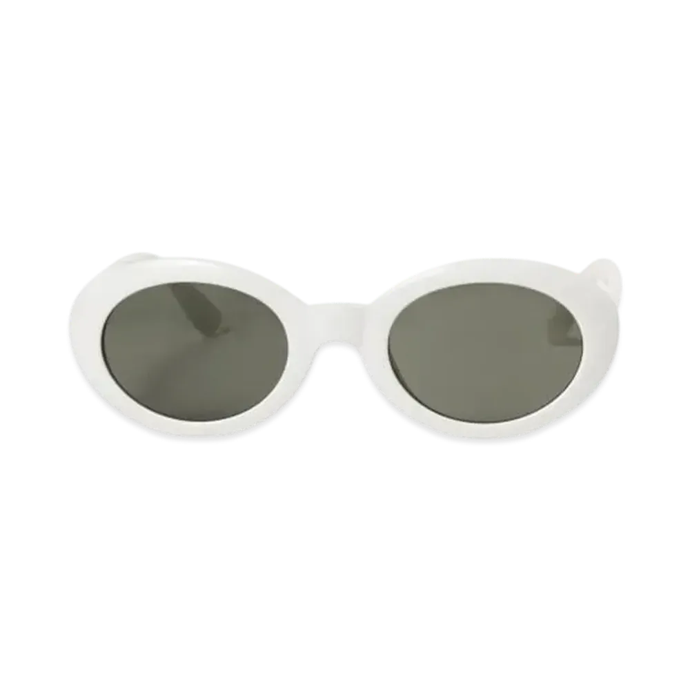 BEAMS Ken Oval Sunglasses "White"