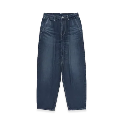 Graphpaper minus Recycled Cotton Denim Two Tuck Tapered Pants "Dark Fade"