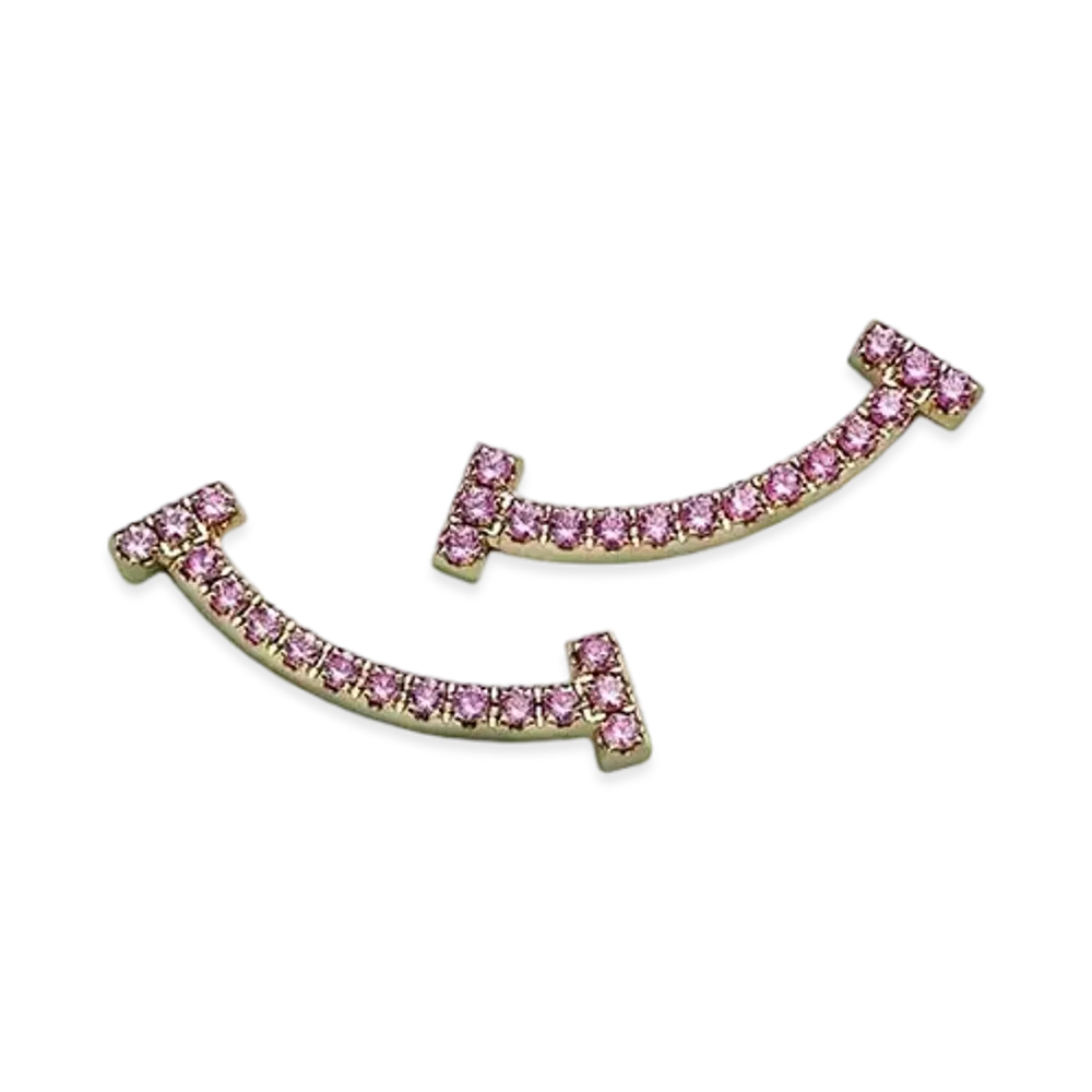 Tiffany & Co. Tiffany T Smile Earrings Sapphire "Rose Gold"