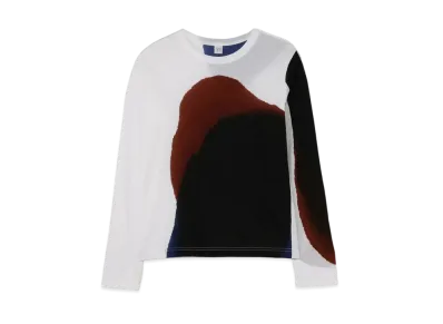 Yohji Yamamoto Y's RUN P PLAIN STICH ROUND NECK LONG SLEEVE "Blue"