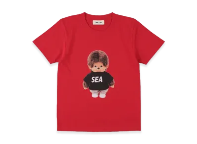 WIND AND SEA x Monchhichi Kids Doll Tee "Red"