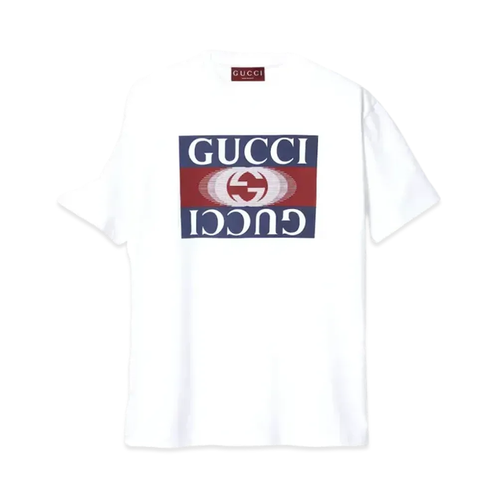 GUCCI Cotton Jersey Printed T-Shirt "White"