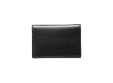 BALENCIAGA Leather Card Holder "Navy"