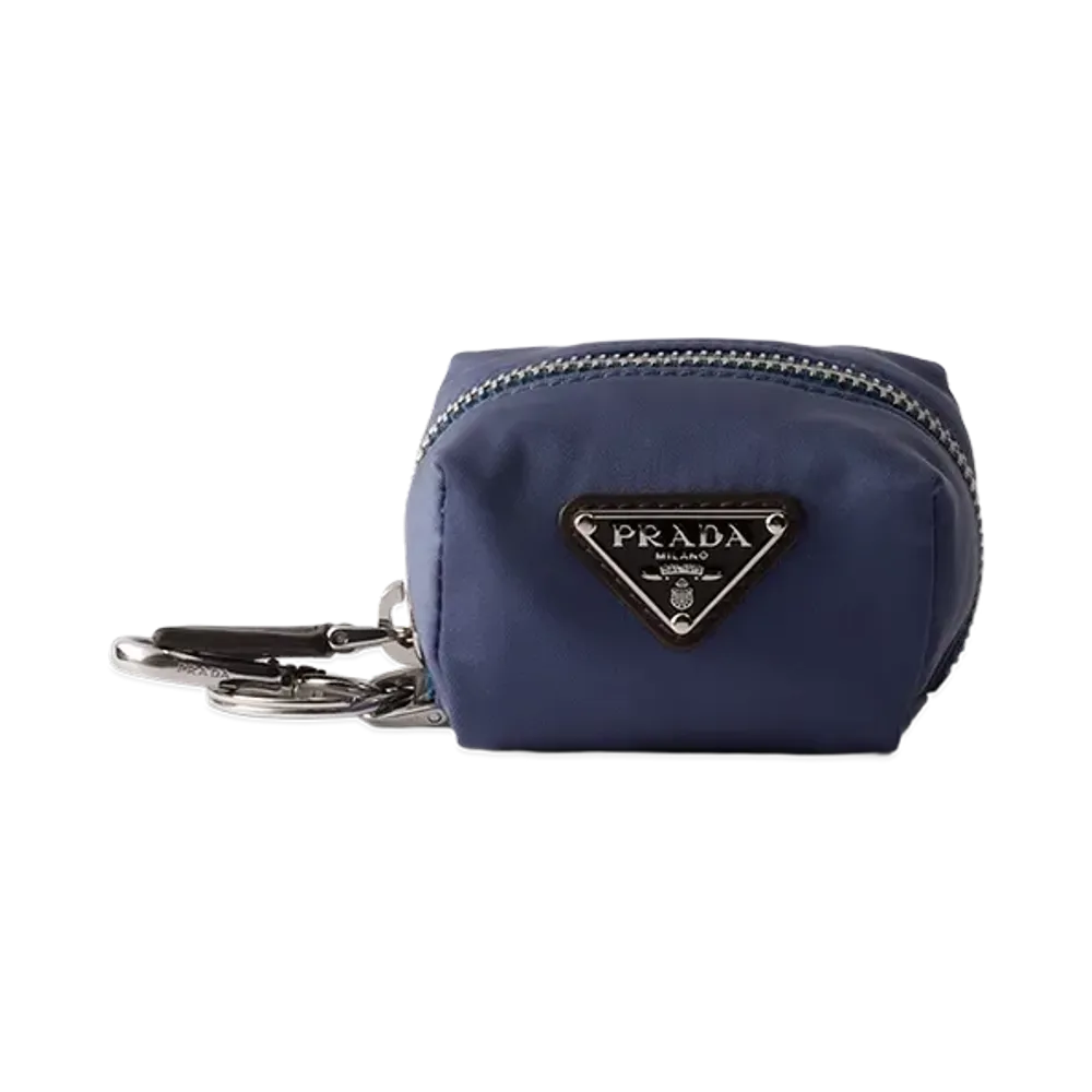 PRADA Re-Nylon x Leather Mini Pouch "Aviation Blue"