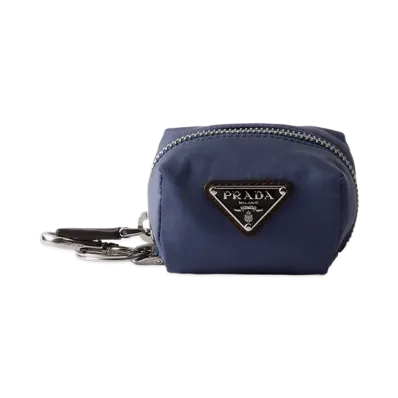 PRADA Re-Nylon x Leather Mini Pouch "Aviation Blue"