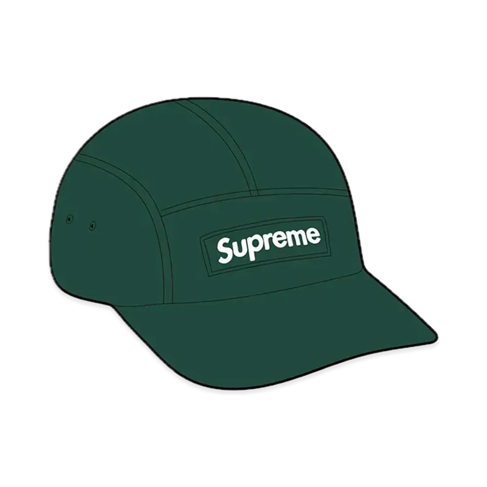 Supreme Washed Chino Twill Camp Cap "Pine Green"(23FW)
