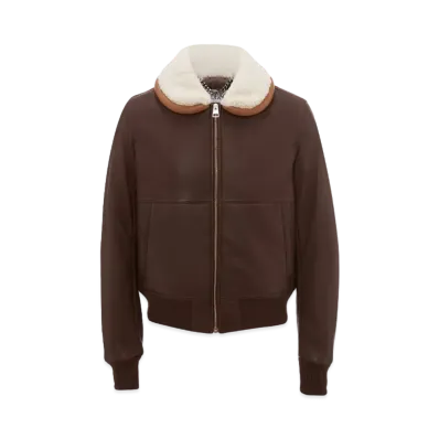 JW ANDERSON Bumper-Tube Leather Blouson Jacket "Brown"