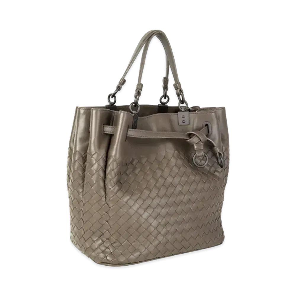 Bottega Veneta Intrecciato leather Bucket 2WAY Bag Moss "Gray"