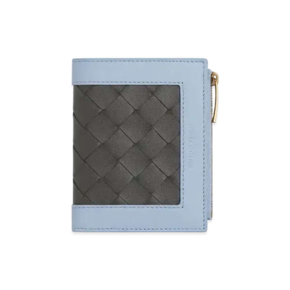 Bottega Veneta Angolo Small Bi-Fold Wallet "Lunar/Lapilli"