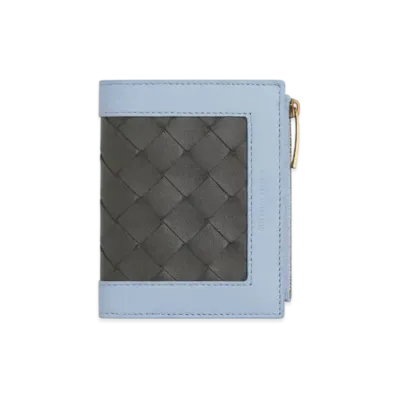 Bottega Veneta Angolo Small Bi-Fold Wallet "Lunar/Lapilli"