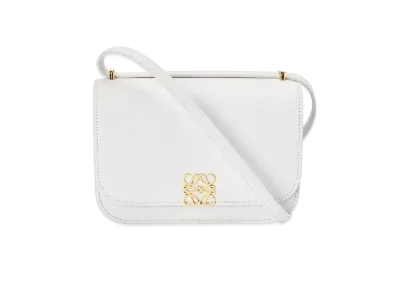 LOEWE Small Goya Bag In Silk Calfskin "Soft White"