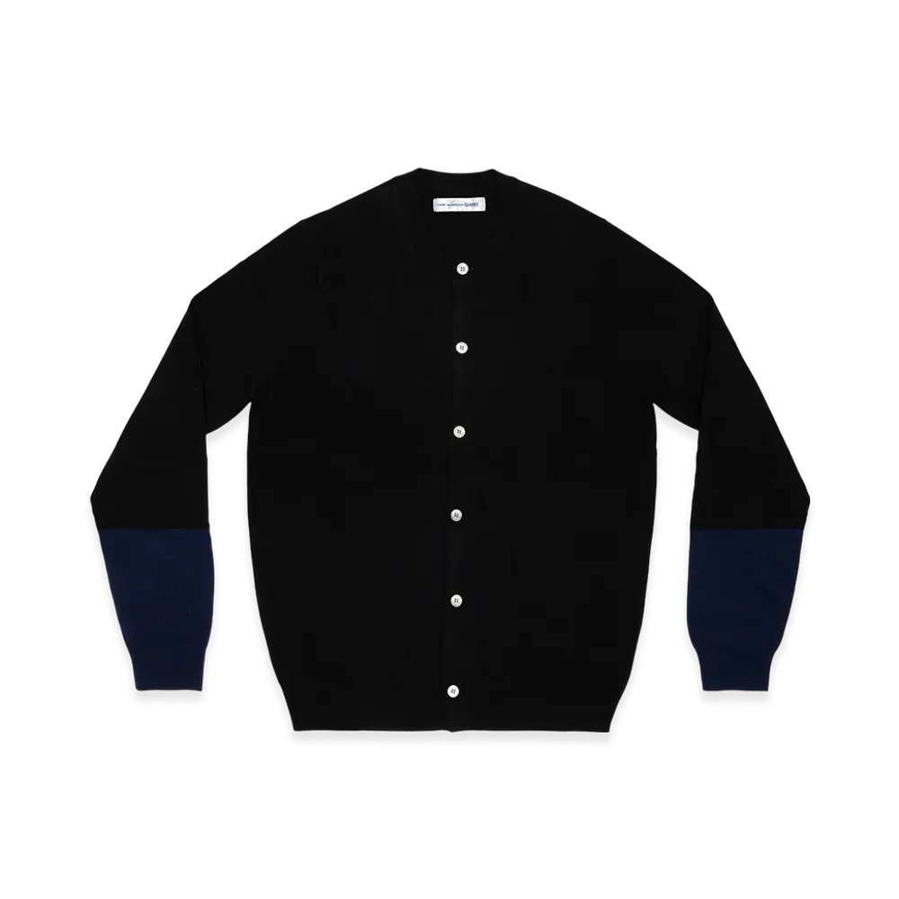 COMME des GARCONS SHIRT Cardigan Round Neck "Black/Navy"
