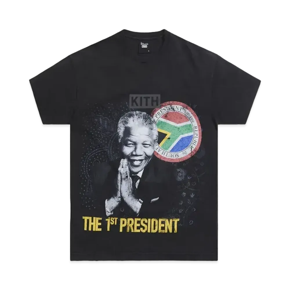 Kith x Mandela Day 2021 President Vintage Tee"Black"