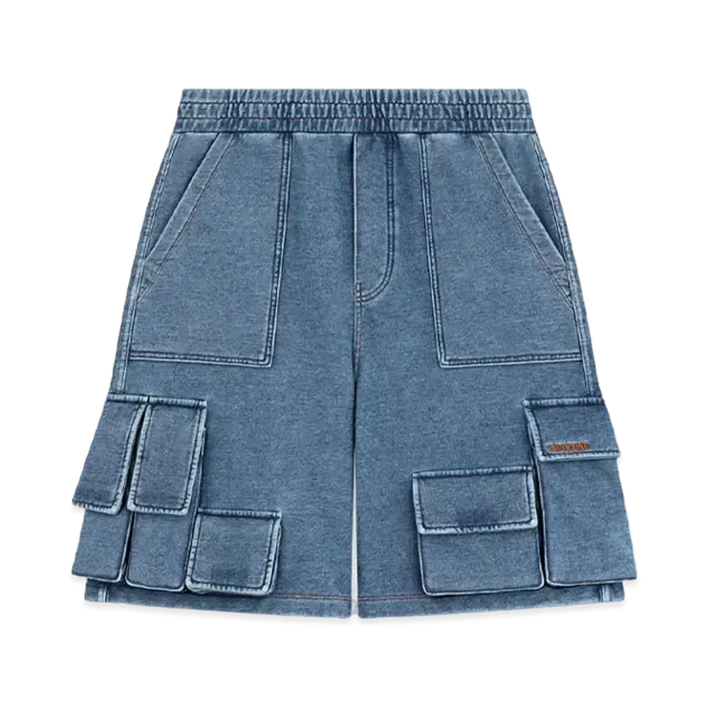 WE11DONE Denim-like Cargo Shorts "Blue"