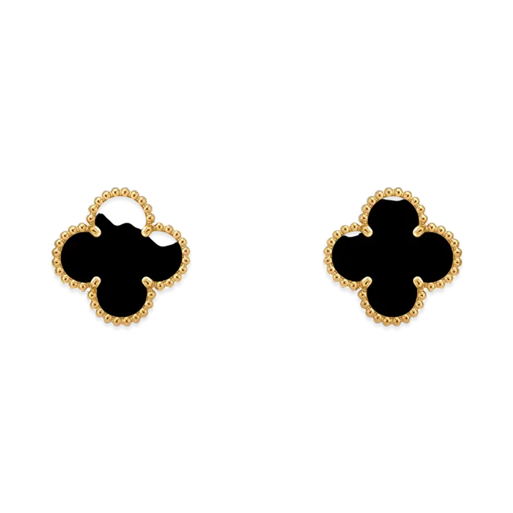Van Cleef & Arpels Vintage Alhambra earrings "18K Yellow gold/Onyx"