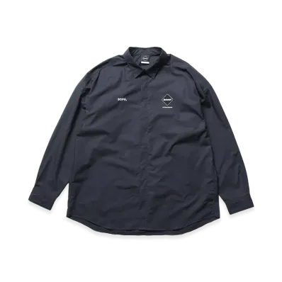 F.C.Real Bristol Authentic Fly Front L/S Shirt "Navy"