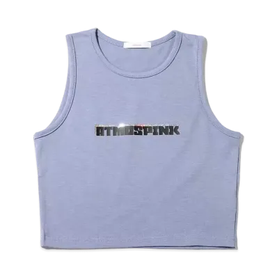 atmos pink Hologram Logo Chibi Tank "Blue"