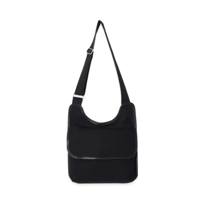 YOKE Cotton Canvas Shoulder Bag "Black"