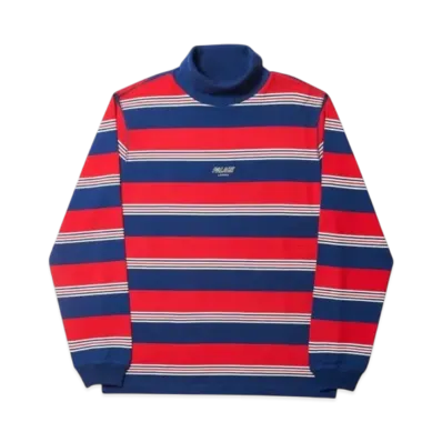 PALACE Striped High Roller Top "Red White"