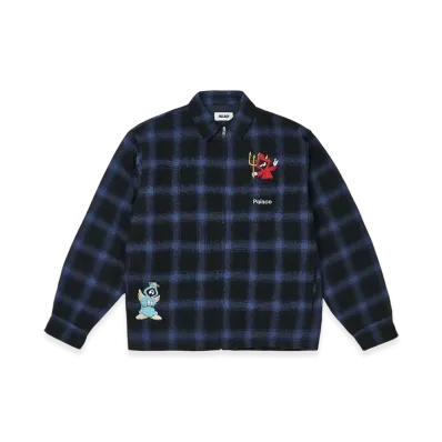 PALACE Zip Up Shirt "Navy"