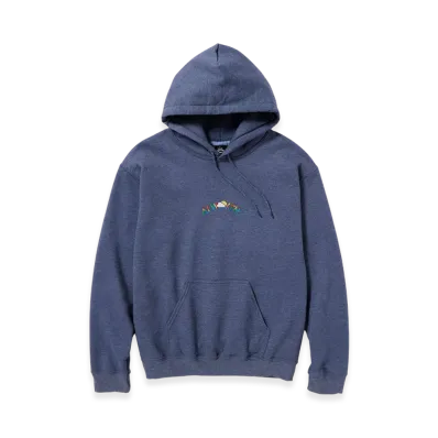 ALWAYTH Multi-colored embroidery Hoodie "Heather Blue"