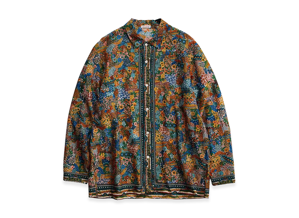 NICENESS P.Jamet Graphic Scarf Open-Collar Shirt "Ivory"
