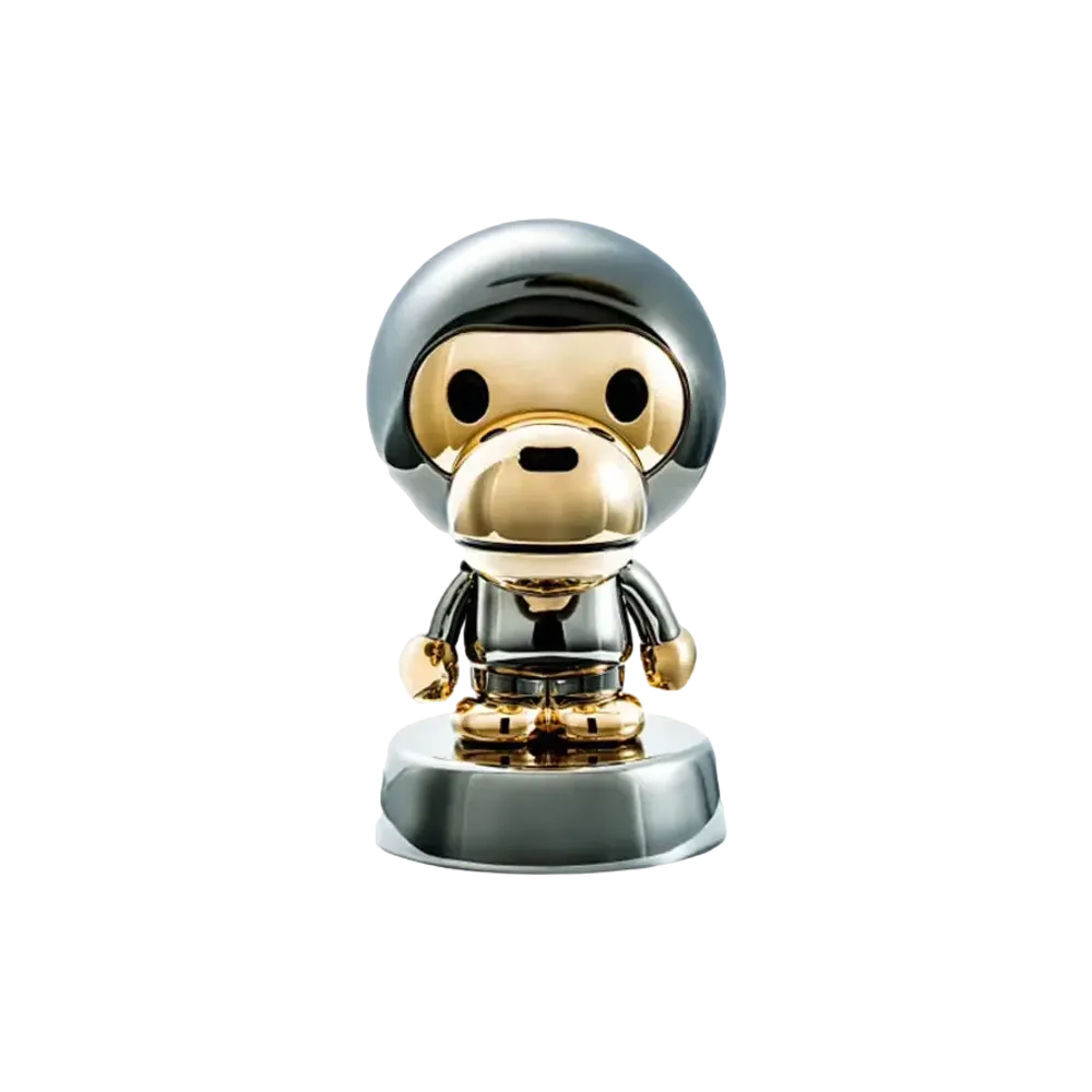 A BATHING APE Baby Milo Metal Figure "Silver"