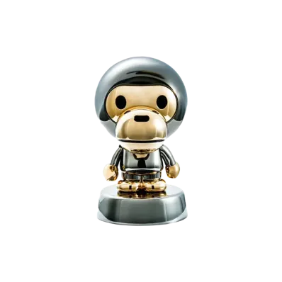 A BATHING APE Baby Milo Metal Figure "Silver"