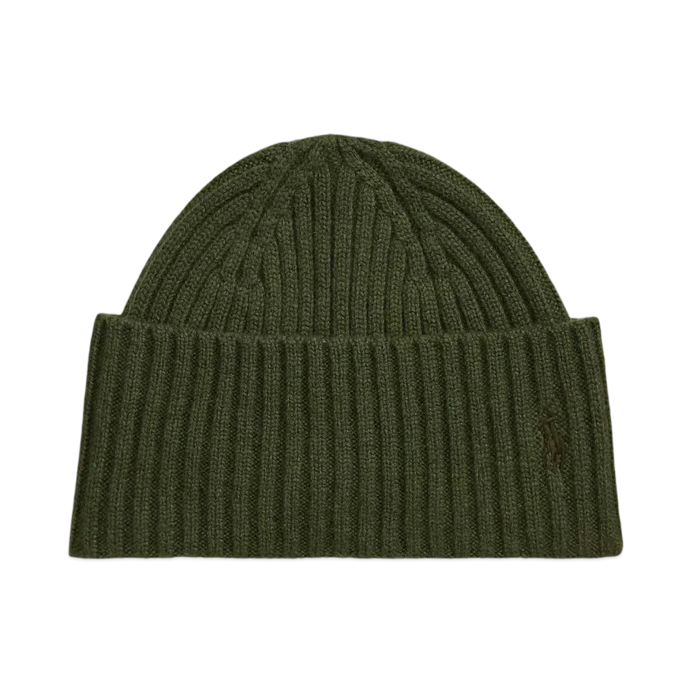 Polo Ralph Lauren Merino Wool Rib Knit Watch Cap "Green"