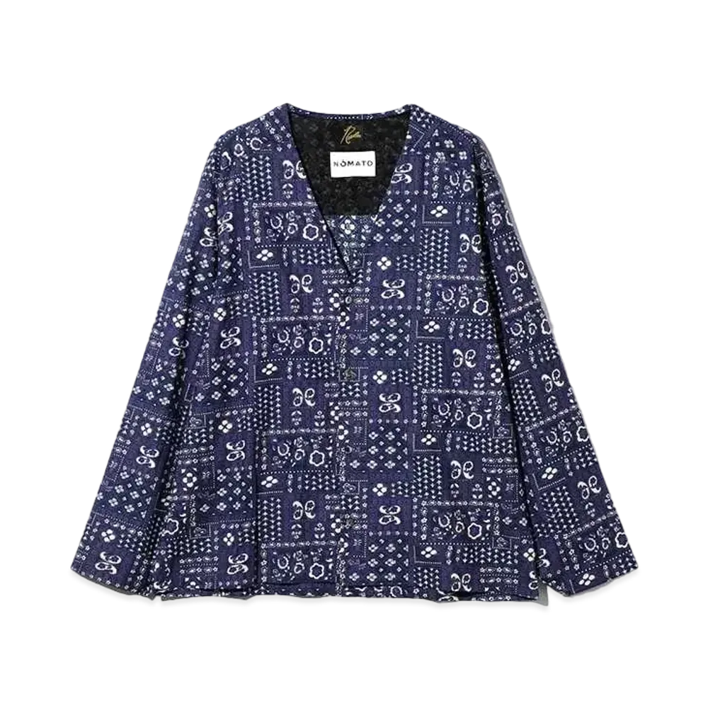 Needles x NOMA T.D. V Neck Shirt - The Summer "Navy"