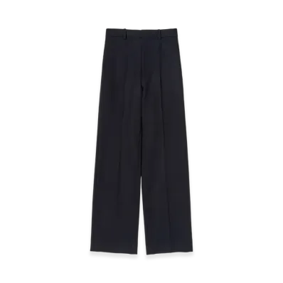 AURALEE Women's Tense Wool Double Cloth Slacks "Dark Navy"
