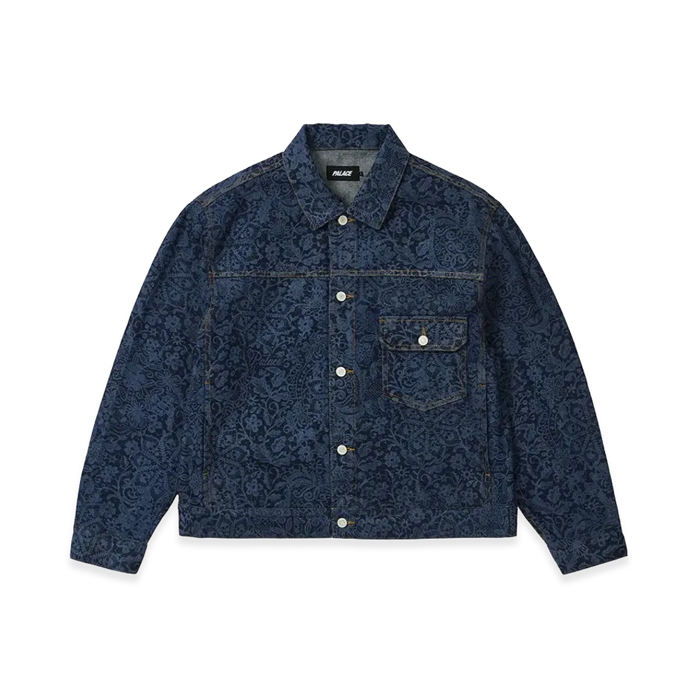 PALACE Lace Bleached Denim Jacket "Indigo Denim"