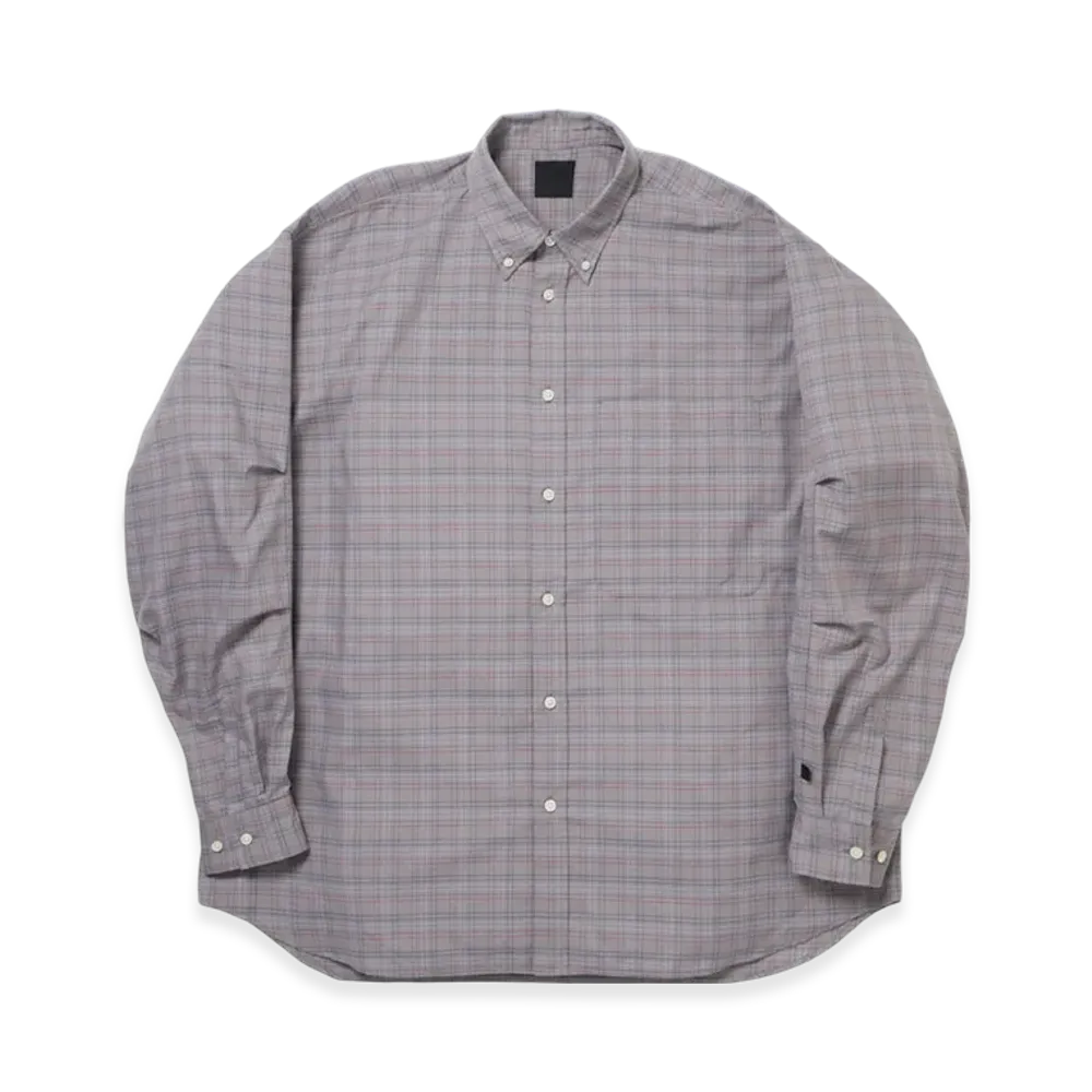 DAIWA PIER39 W's Tech Button Down Shirt L/S Tattersall "Gray"