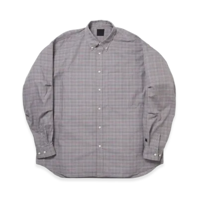 DAIWA PIER39 W's Tech Button Down Shirt L/S Tattersall "Gray"