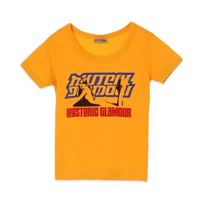 HYSTERIC GLAMOUR Women's Hysteric Box Baby Tee "Yellow"