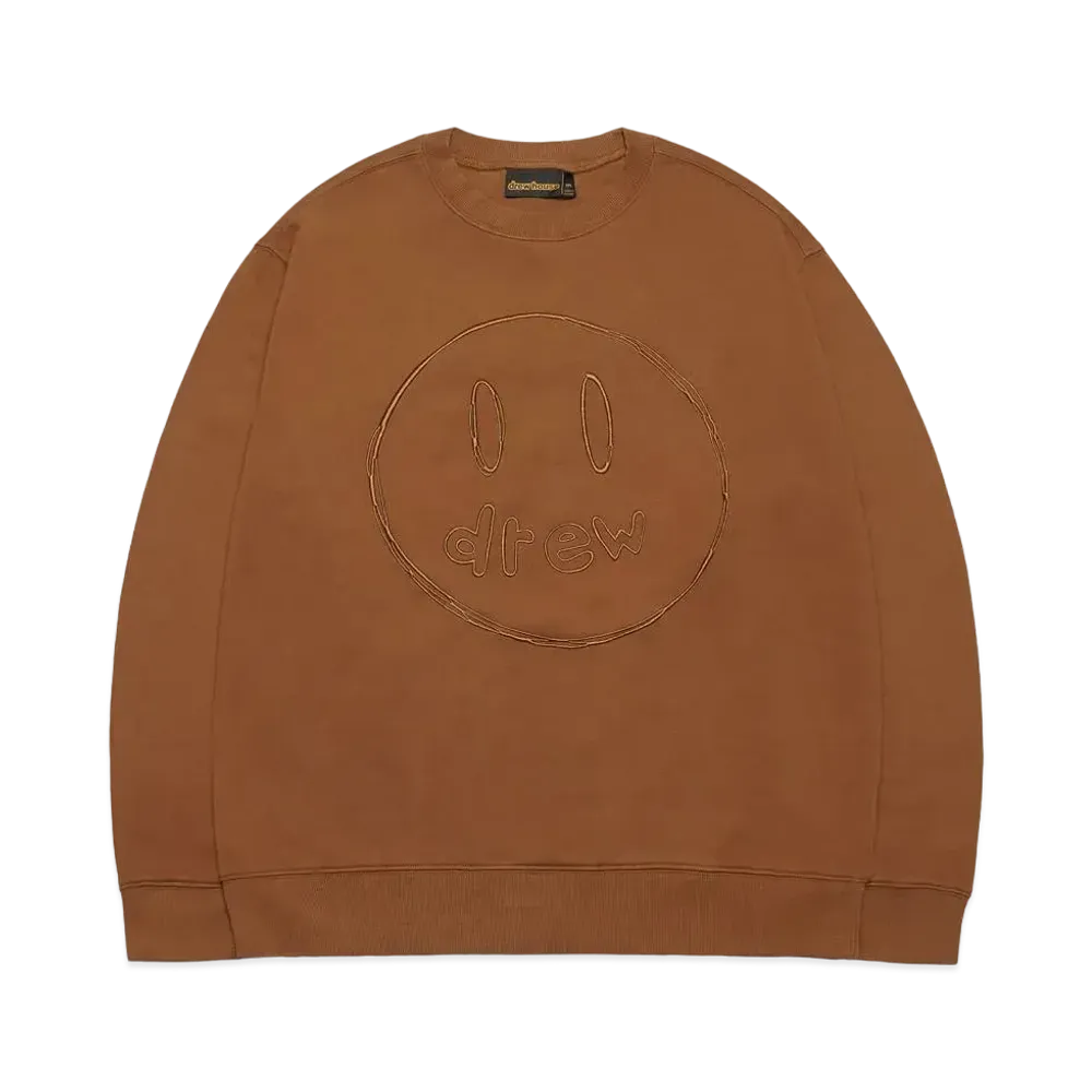 drew house sketch mascot crewneck "Brown"