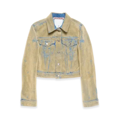Acne Studios Flocked Denim Jacket "Blue/Beige"