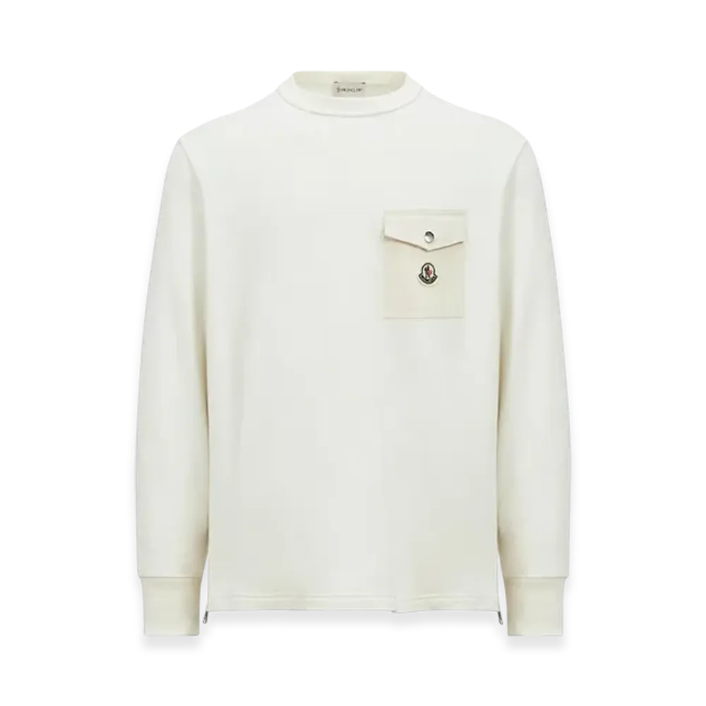 MONCLER Cotton Sweatshirt with Pocket "White"