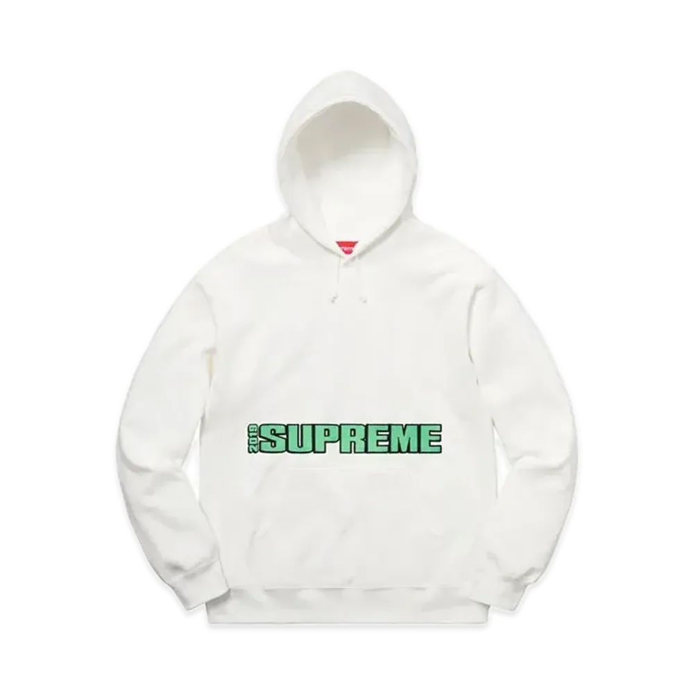 Supreme Blockbuster Hooded Sweatshirt "White"
