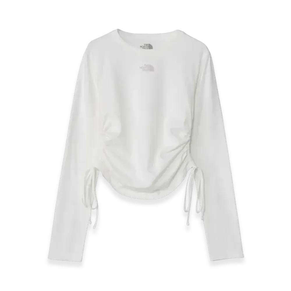 The North Face Women's Shirred Long Sleeve Tee "Off White"