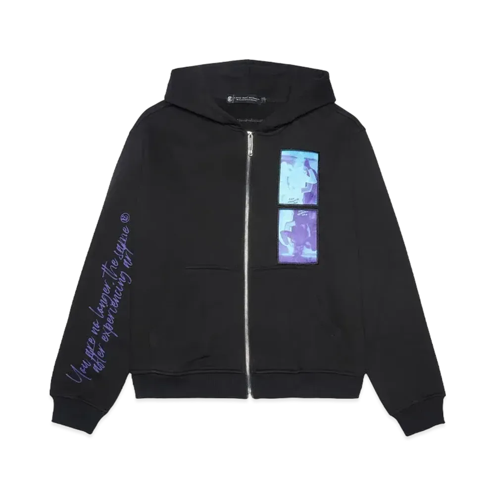 URAN SAKAGUCHI x A GOOD BAD INFLUENCE ZIP HOODIE "BLACK / BLUE"