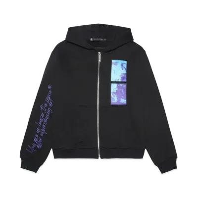 URAN SAKAGUCHI x A GOOD BAD INFLUENCE ZIP HOODIE "BLACK / BLUE"