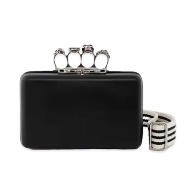Alexander McQUEEN Knuckle Twisted Clutch "Black"