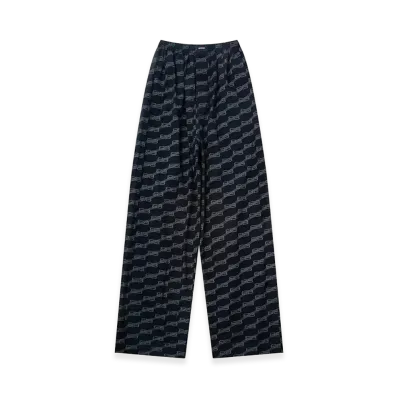BALENCIAGA B Monogram Pyjama Pants in "Black/Grey"