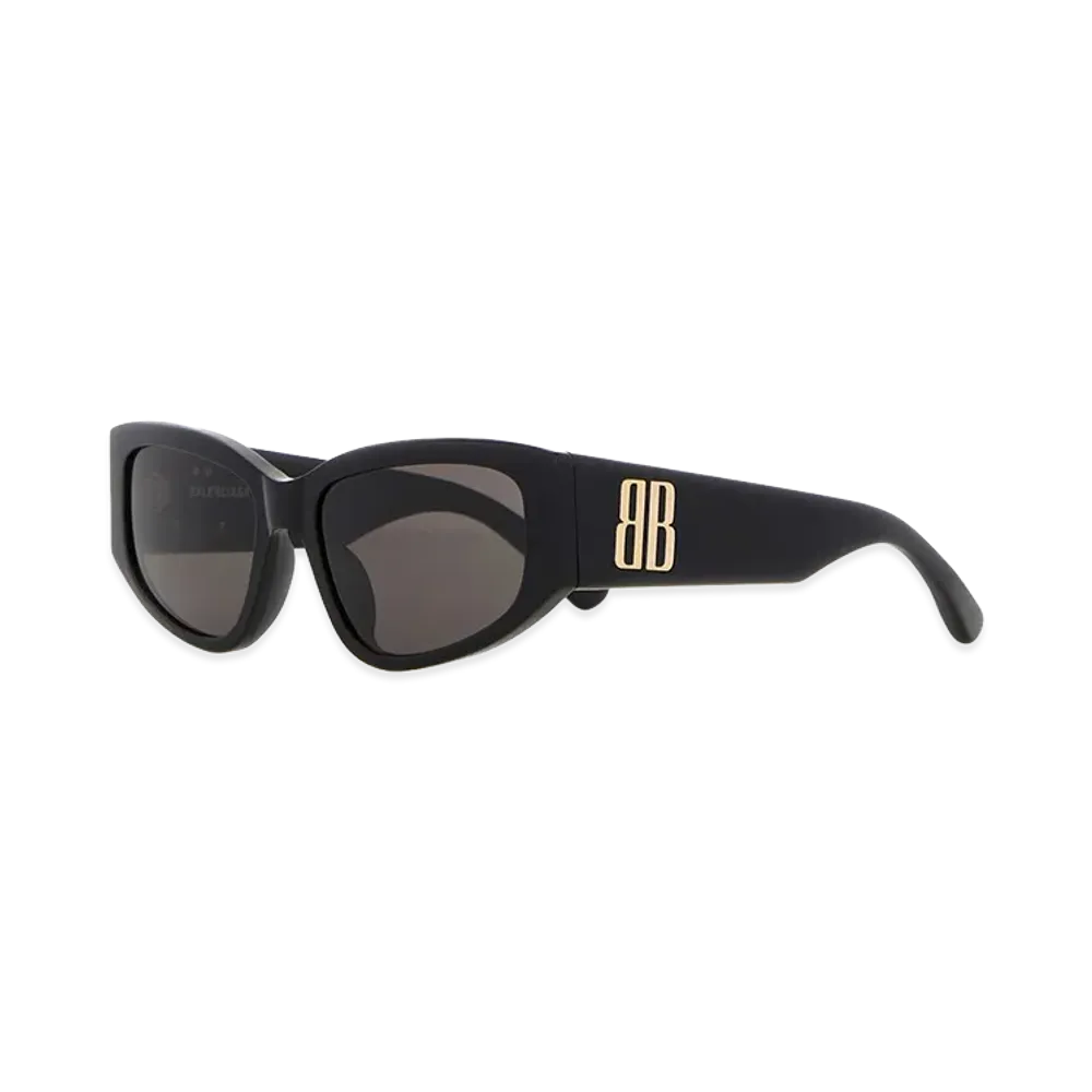 BALENCIAGA Nano D Frame Sunglasses "Black"