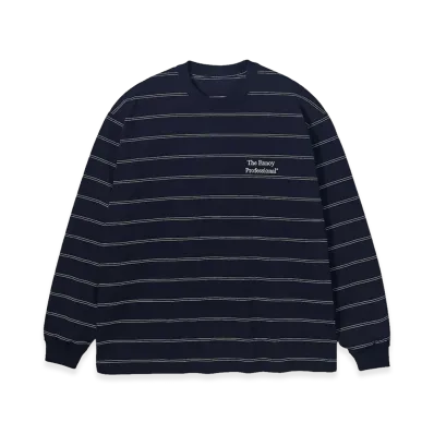 ENNOY Panel Border L/S T-Shirt "Navy"