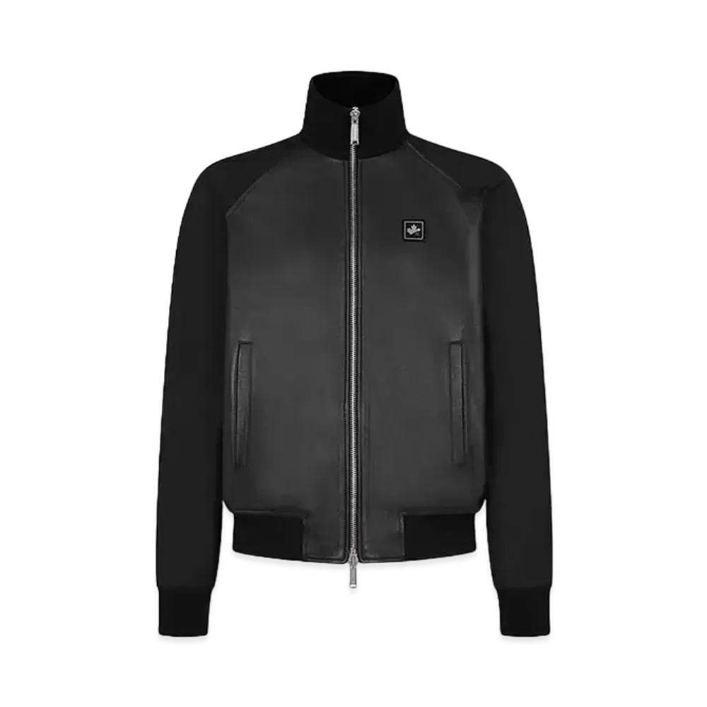 Dsquared2 Mixed Leather Bomber "Black"