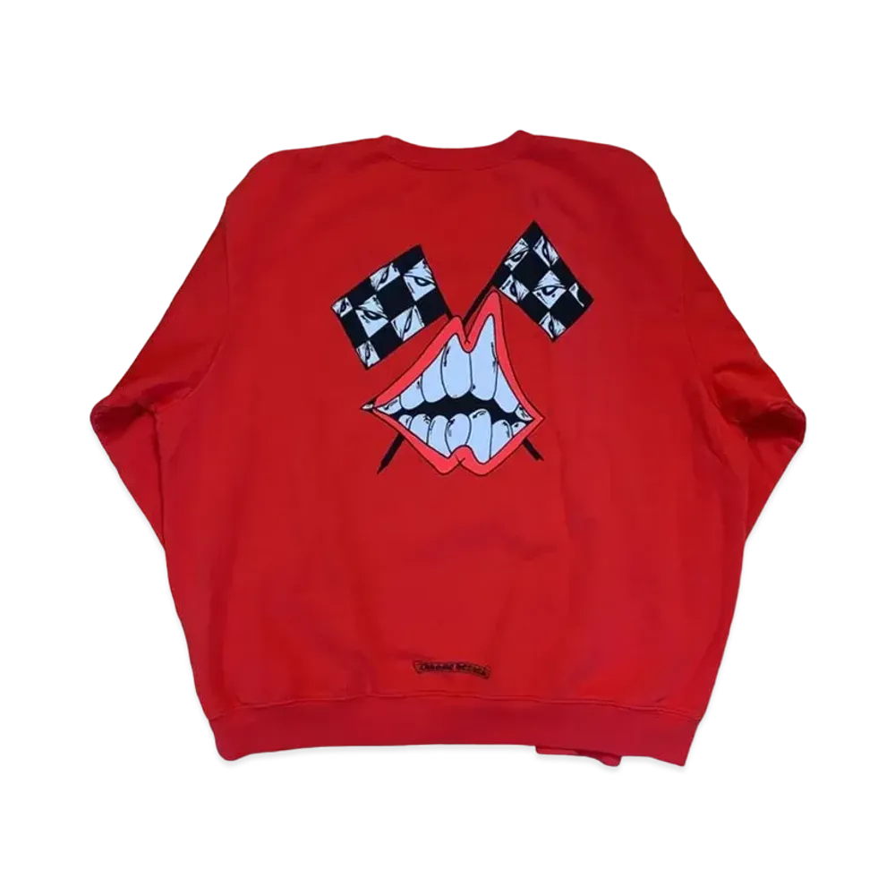 Chrome Hearts Matty Boy Chomper Crewneck Sweatshirt "Red"