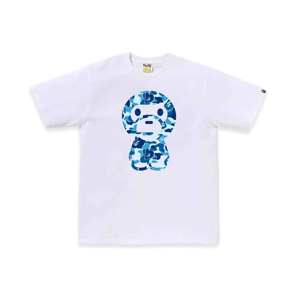 A BATHING APE ABC Camo Big Baby Milo Tee "White/Blue"