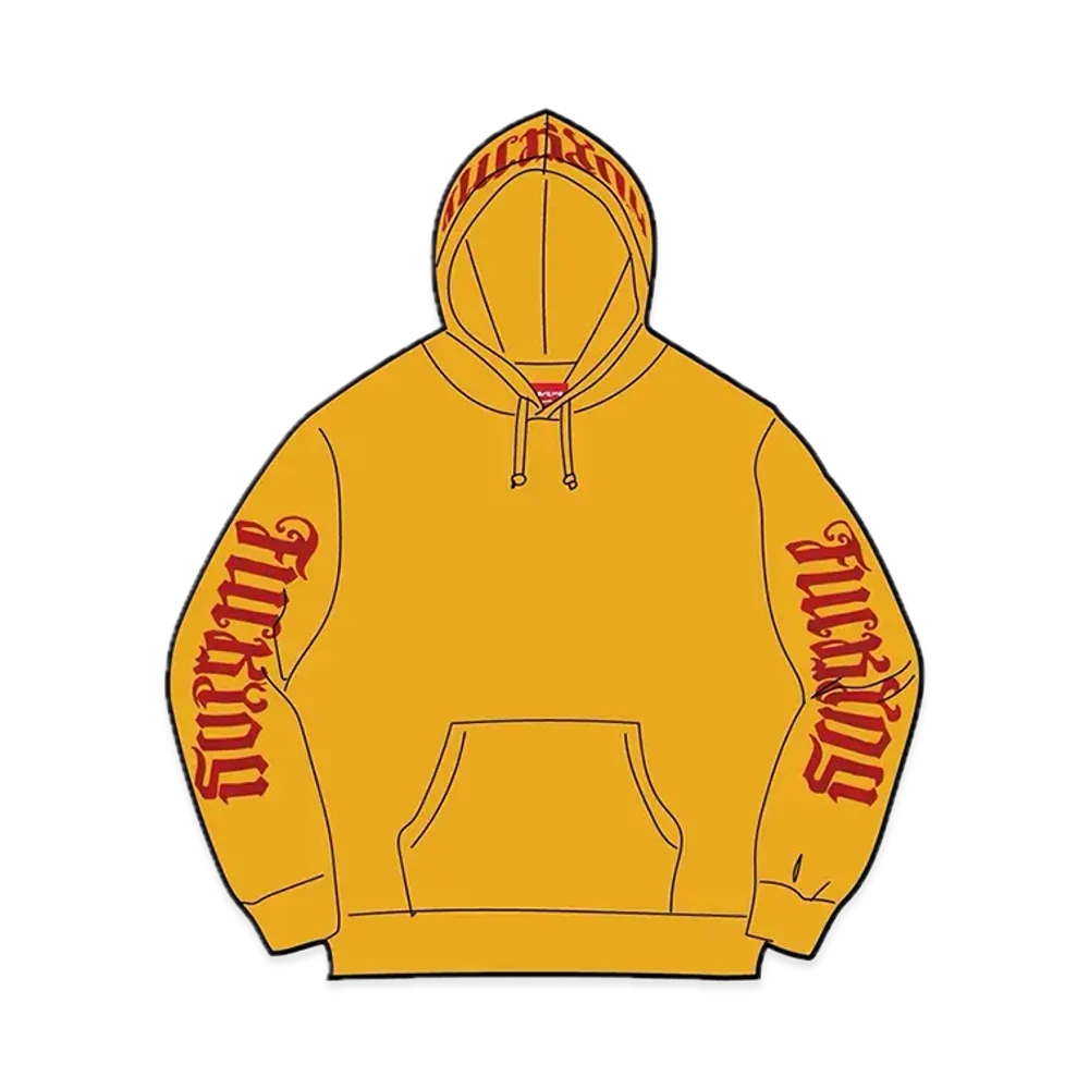 Supreme Ambigram Hooded Sweatshirt "Bright Gold"